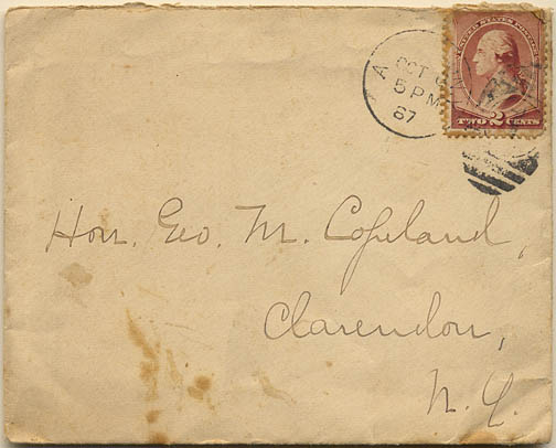 1887 letter to Charlotte Copeland