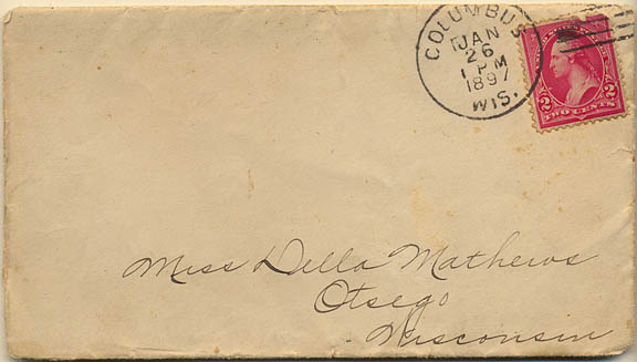 1897 letter to Della Mathews