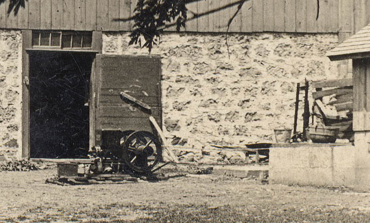 The Joseph Mathews farm sits in between Otsego and Columbus with barns, silo and out buildings on a photo postcard