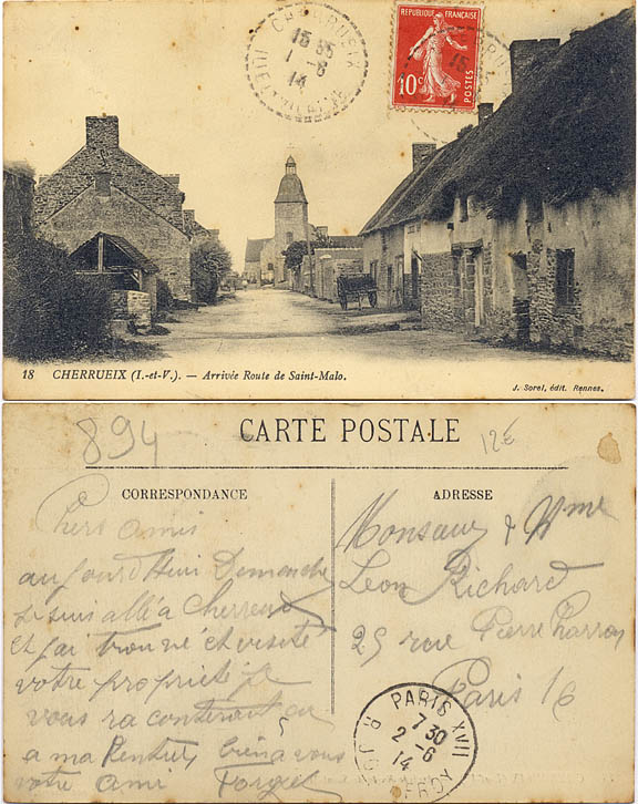 Cherrueix, France postcard