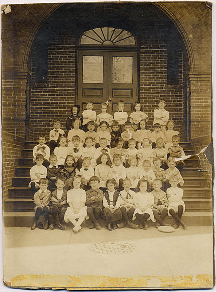 Jim and school class portrait