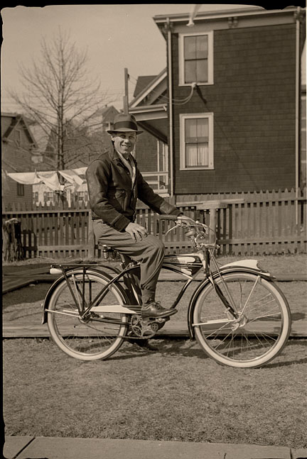 Jim on his Schwinn bike in 1941