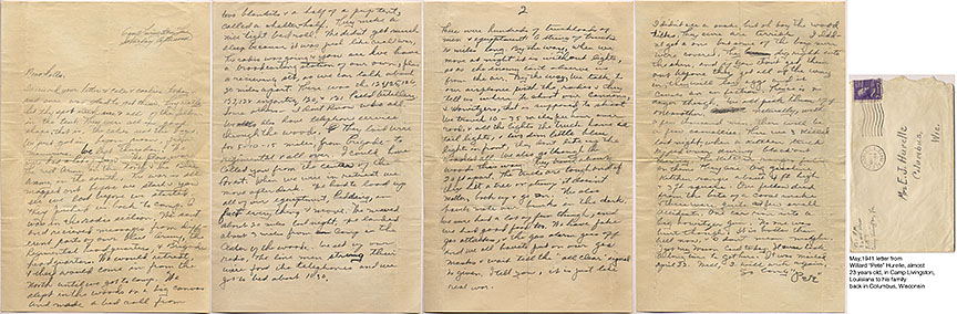 1941 Camp Livingston Louisiana letter