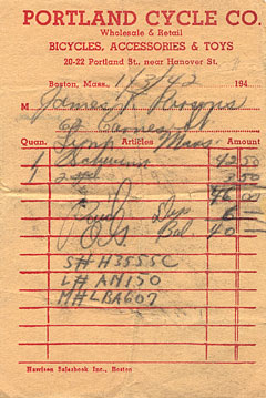 receipt 1942