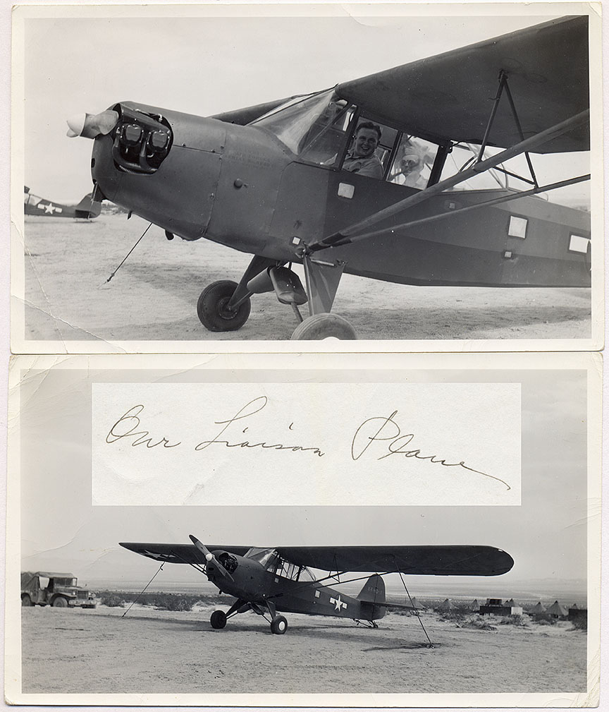 1943 Camp Iron Mountain California Liason plane