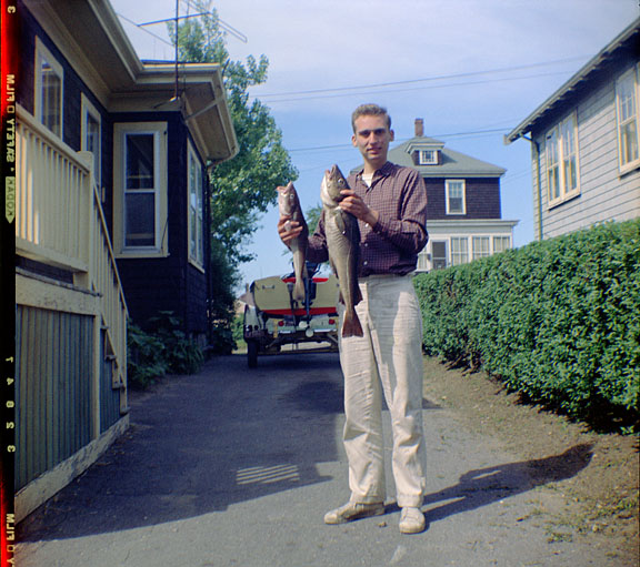 Dad with codfish caught in the 1960s