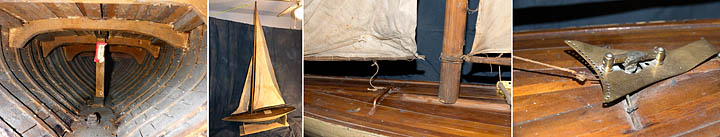 Hand made wooden sailboat today