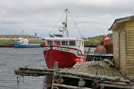 red and blue boats