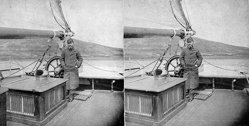 1888 ship stereoview