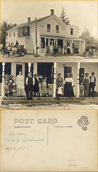 Otsego general store with wagons and supplies