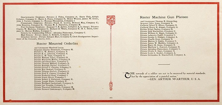1909 Fort Logan Veterans Gen McArthur