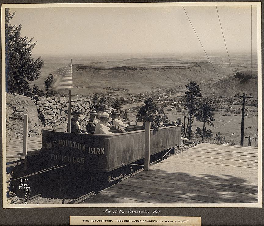 funicular car at top