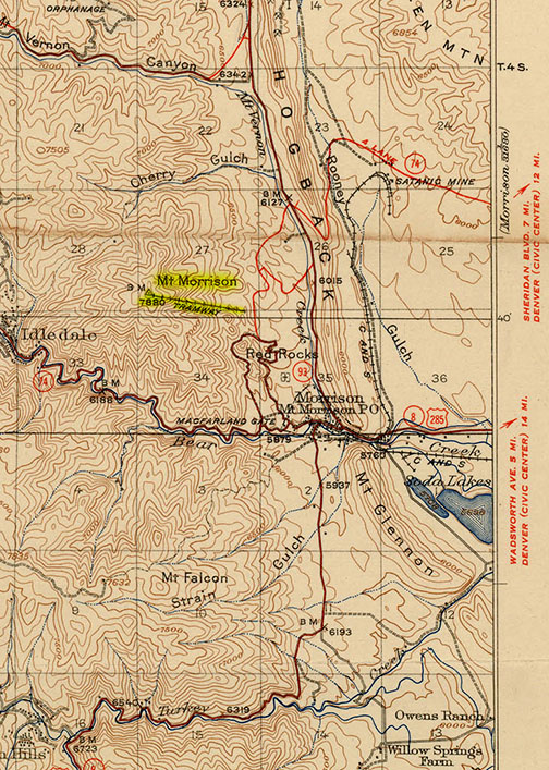 Morrison topo map 1923