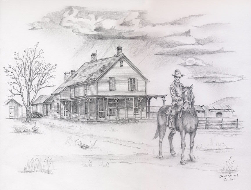 Harriman home drawing by David Parsons