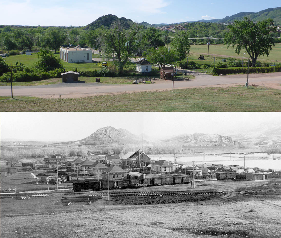 Kassler Waterton Canyon in early 1900s with Colorado and Southern Railroad