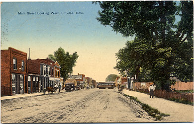 trolley and pedestrians Littleton CO