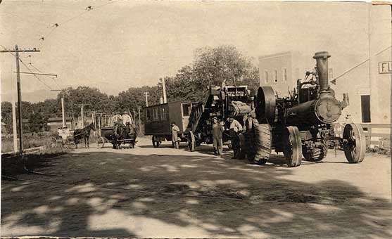 threshing crew on Bowels near Rapp St.